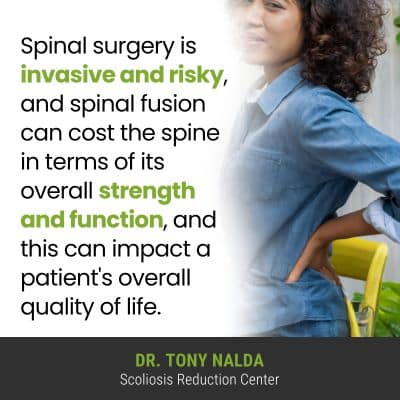 Spinal surgery is invasive and risky